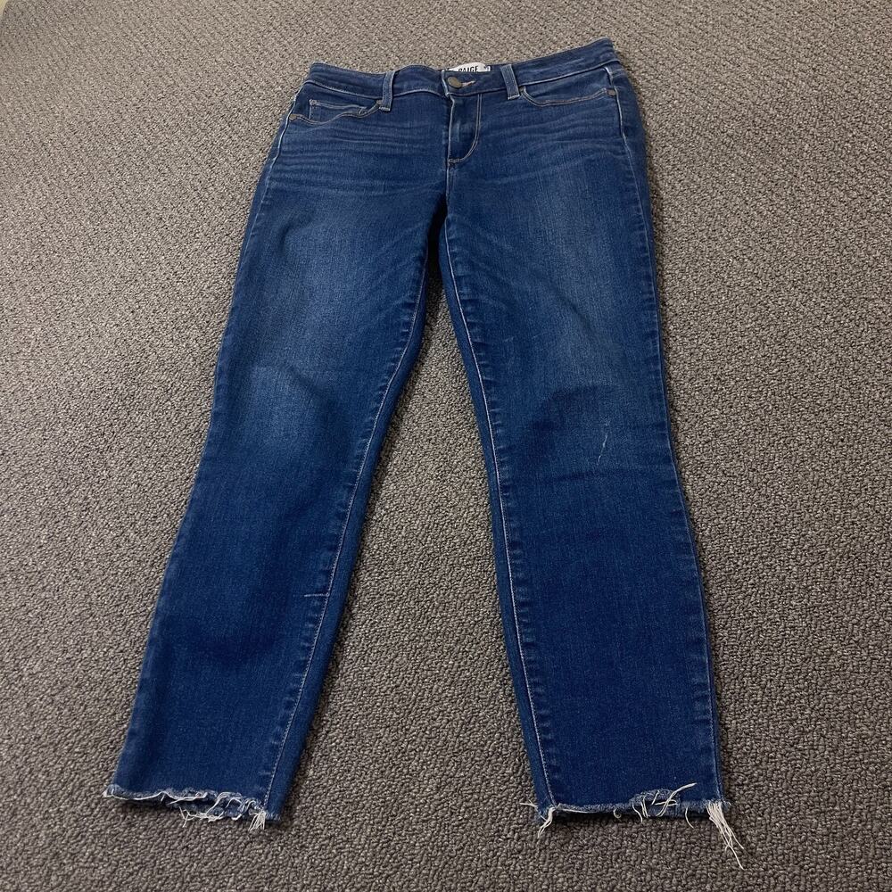 Paige Jeans Womens Size 27 Verdugo Crop Raw Hem Blue Denim
